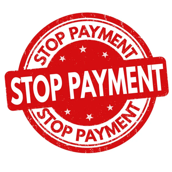 Πινακίδα Stop πληρωμής ή σφραγίδα — Διανυσματικό Αρχείο