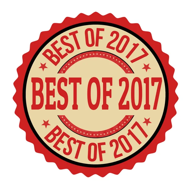 Best of 2017 label or sticker — Stock Vector