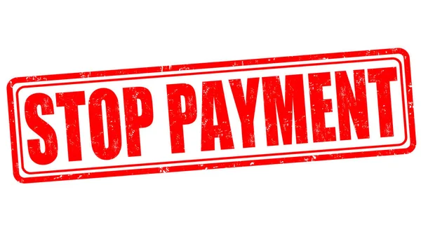 Πινακίδα Stop πληρωμής ή σφραγίδα — Διανυσματικό Αρχείο