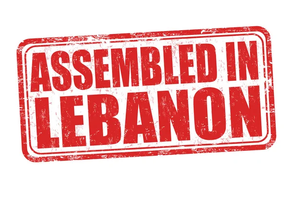 レバノンの記号またはスタンプで組み立てください。 — ストックベクタ
