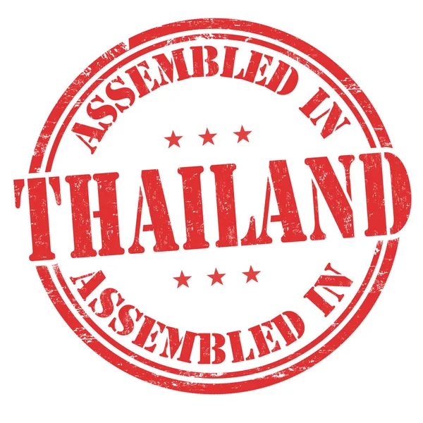 Assembled in Thailand sign or stamp — Stock Vector