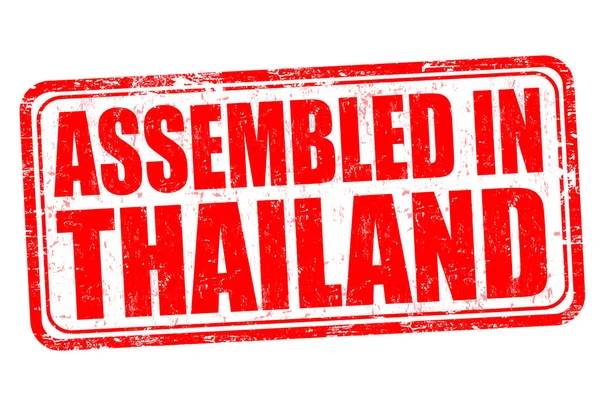 Assembled in Thailand sign or stamp — Stock Vector