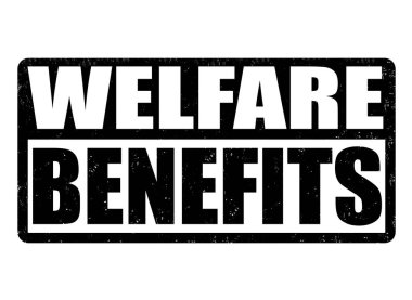 Welfare benefits sign or stamp clipart