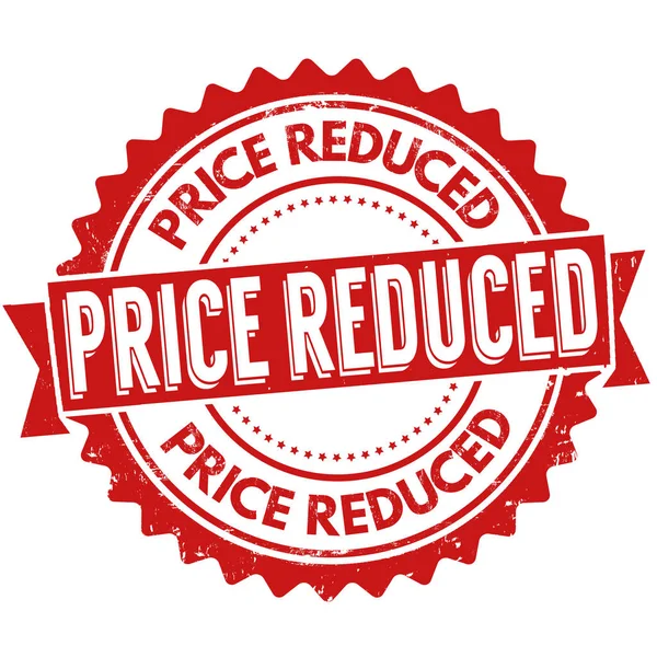 Price reduced sign or stamp — Stock Vector