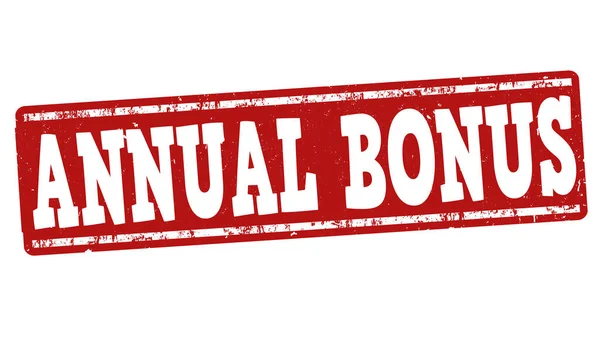 Annual bonus sign or stamp — Stock Vector