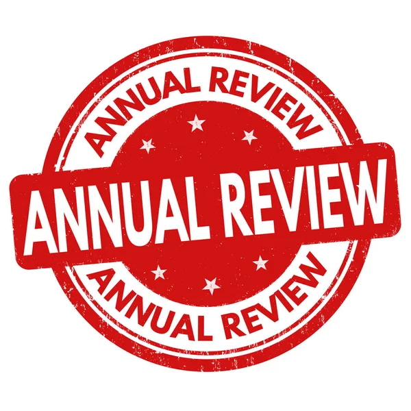 Annual review sign or stamp — Stock Vector