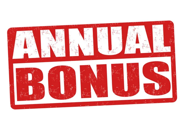 Yıllık bonus işareti veya damga — Stok Vektör