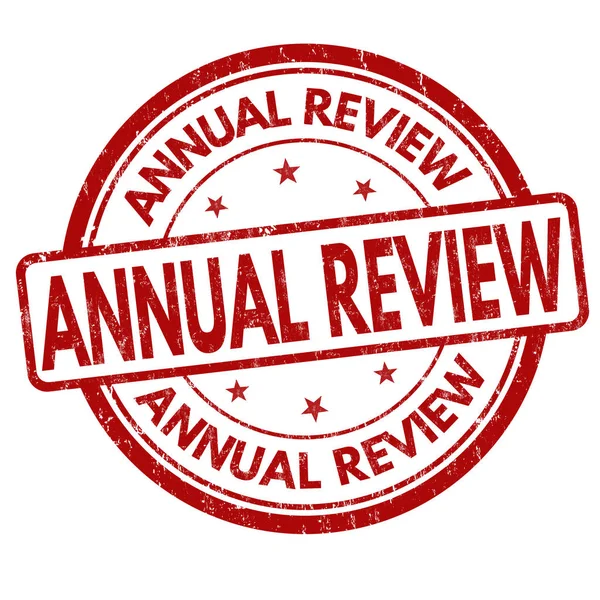 Annual review sign or stamp — Stock Vector