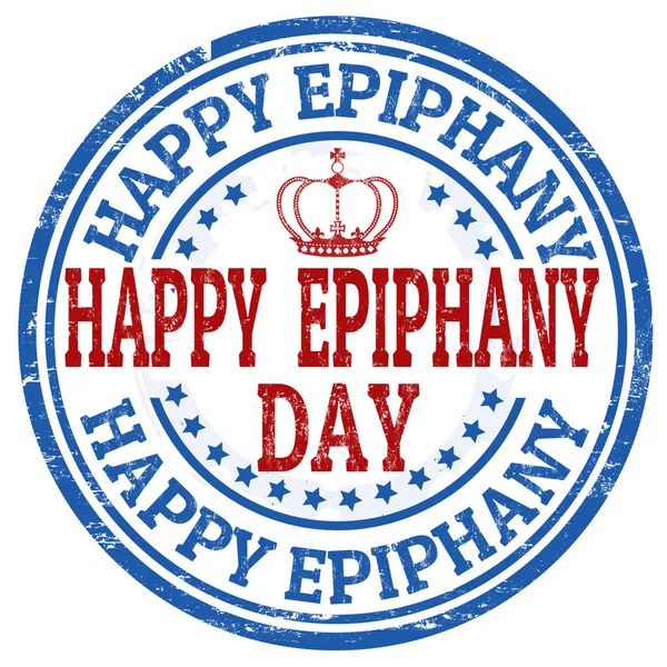 Happy Epiphany Day sign or stamp — Stock Vector