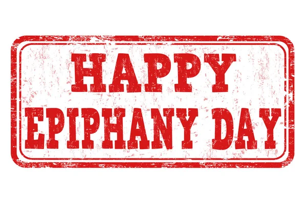 Glückliche Epiphanias Tag Zeichen oder Stempel — Stockvektor