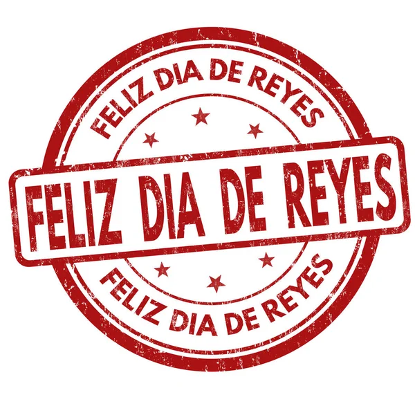 Feliz Día de Reyes signo o sello — Vector de stock