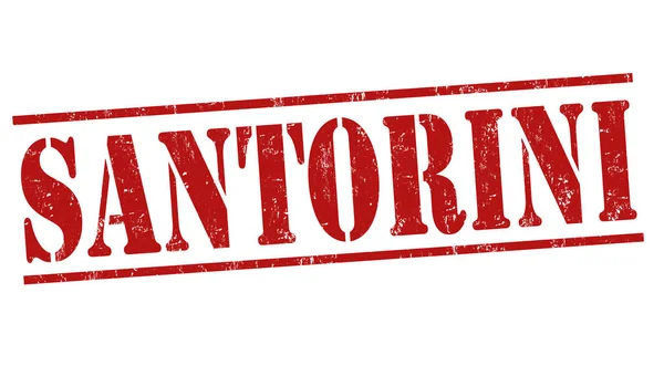 Santorini sign o stamp — Stock Vector