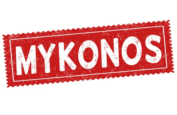 Mykonos sign o bélyegző — Stock Vector