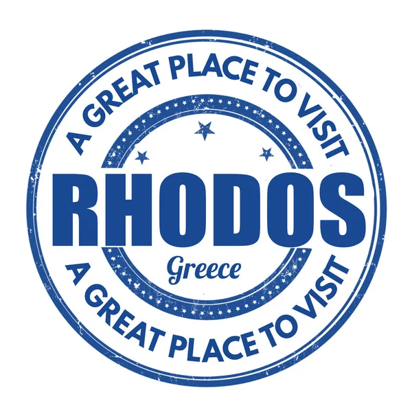 Firma o timbro Rhodos — Vettoriale Stock