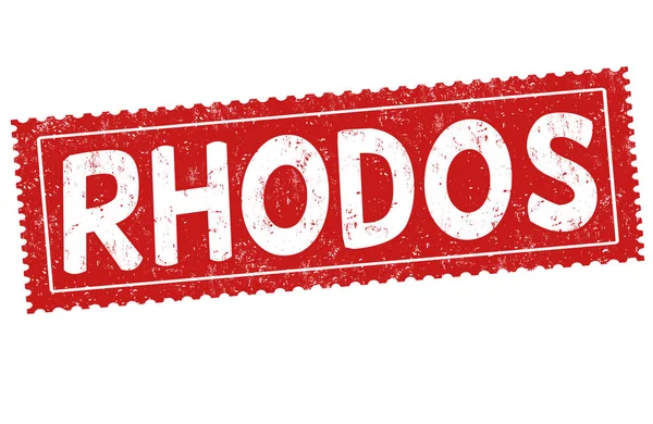Rhodos sign o stamp — Stock Vector