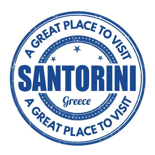 Santorini podepsat nebo razítko — Stockový vektor