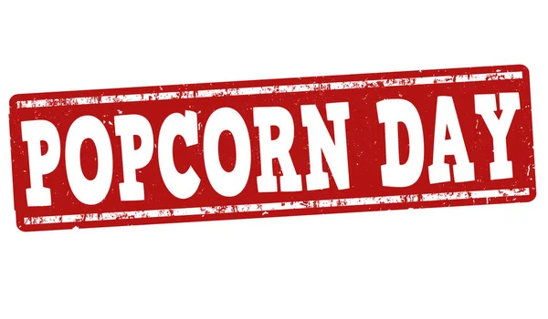 National popcorn day sign or stamp — Stock Vector