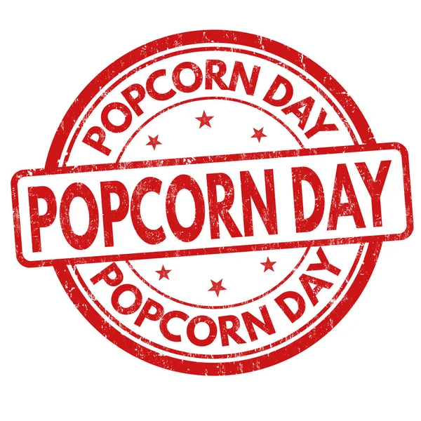 National popcorn day sign or stamp — Stock Vector