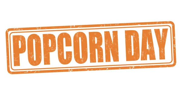 Nationella popcorn dag tecken eller stämpel — Stock vektor