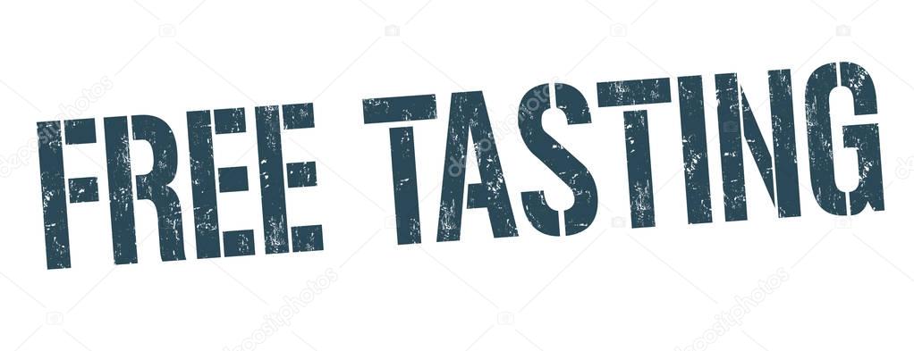 Free tasting sign or stamp