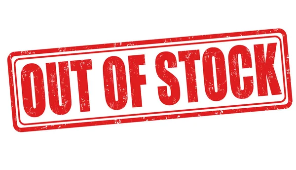 Sinal ou carimbo fora de stock —  Vetores de Stock