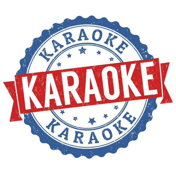 Sinal de karaoke ou carimbo — Vetor de Stock