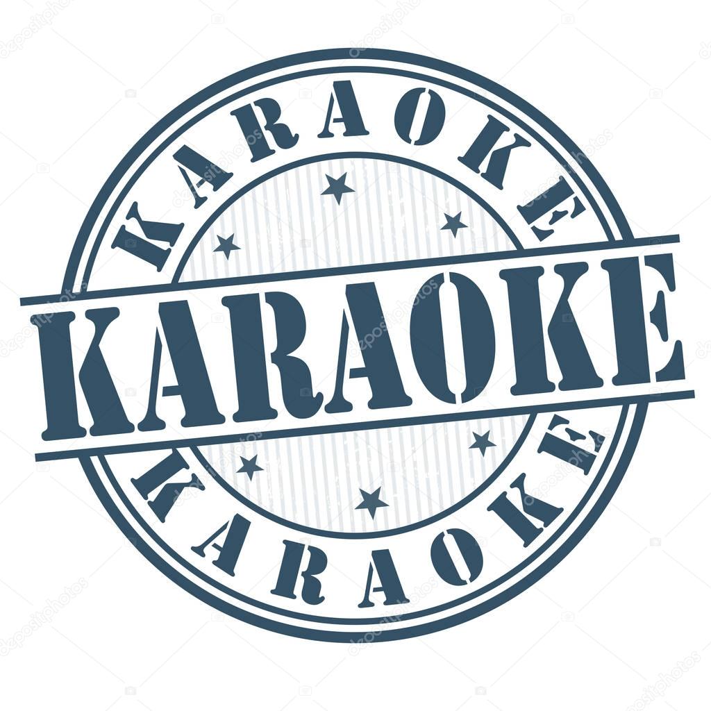 Karaoke sign or stamp