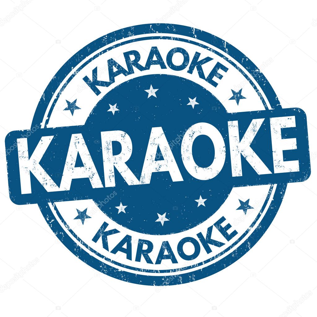 Karaoke sign or stamp