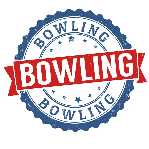 Bowling tegn eller stempel – Stock-vektor