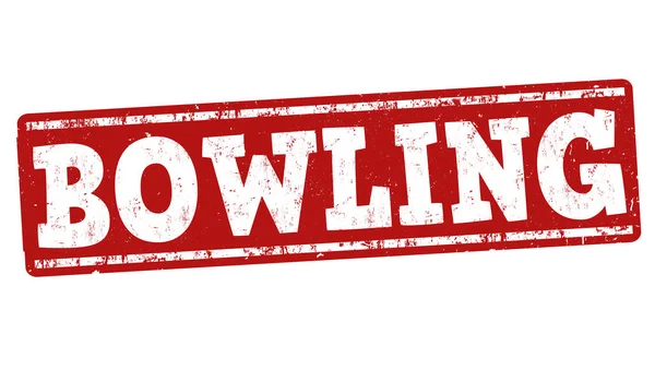 Bowling segno o timbro — Vettoriale Stock