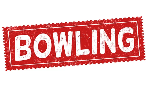 Bowlingschild oder Stempel — Stockvektor
