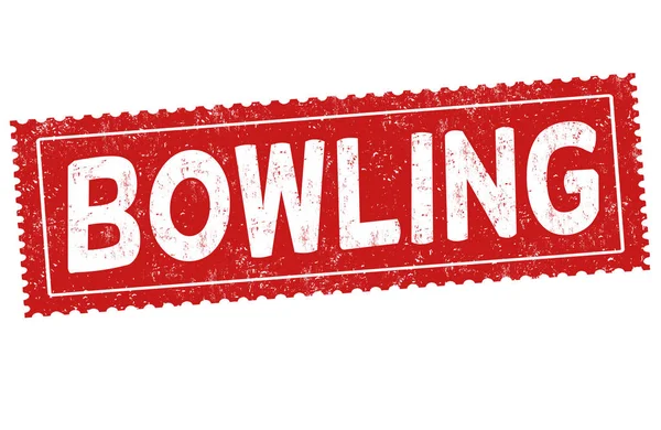 Bowling teken of stempel — Stockvector