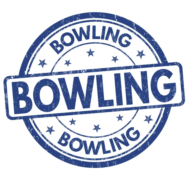 Bowlingové podepsat nebo razítko — Stockový vektor