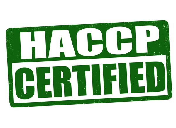 Haccp (Hazard Analysis Critical Control Points) Zeichen oder Stempel — Stockvektor