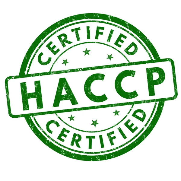 HACCP (Hazard Analysis Critical Control Points) podepsat nebo razítko — Stockový vektor