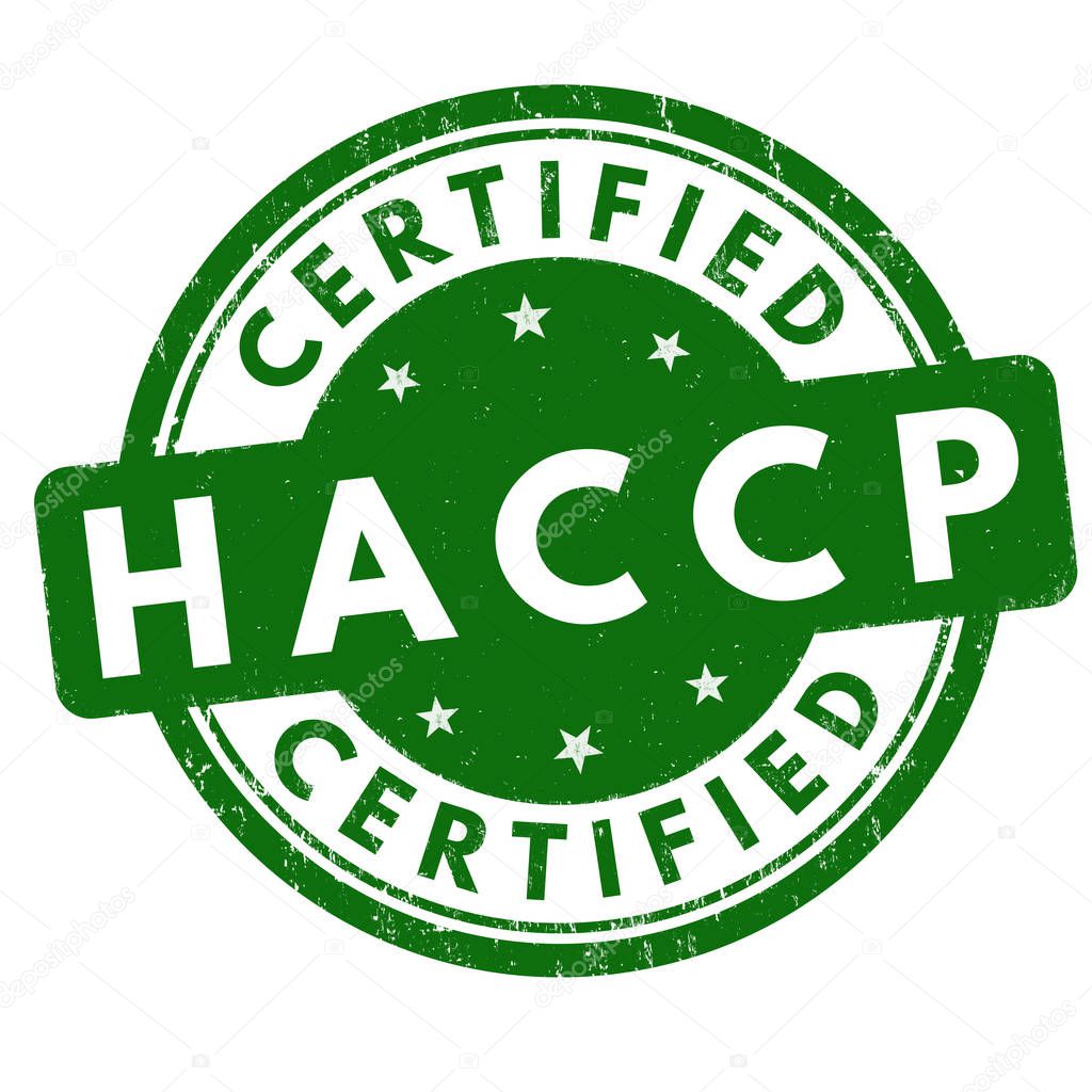 HACCP (Hazard Analysis Critical Control Points) sign or stamp
