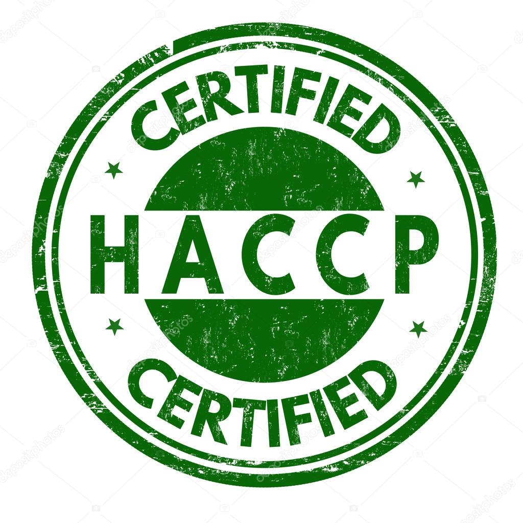 HACCP (Hazard Analysis Critical Control Points) sign or stamp