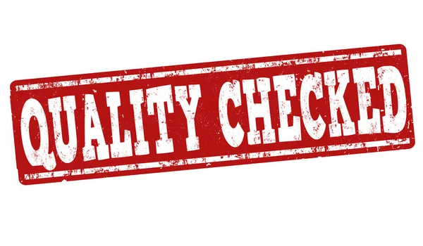 Quality checked sign or stamp — Stock Vector