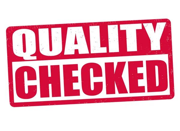 Quality checked sign or stamp — Stock Vector