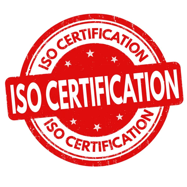 ISO certifikace podepsat nebo razítko — Stockový vektor