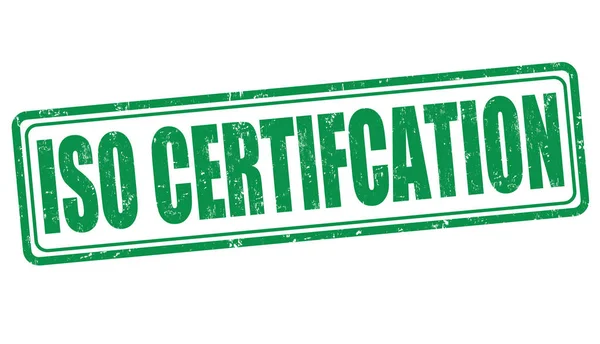 Firma o sello de certificación ISO — Archivo Imágenes Vectoriales
