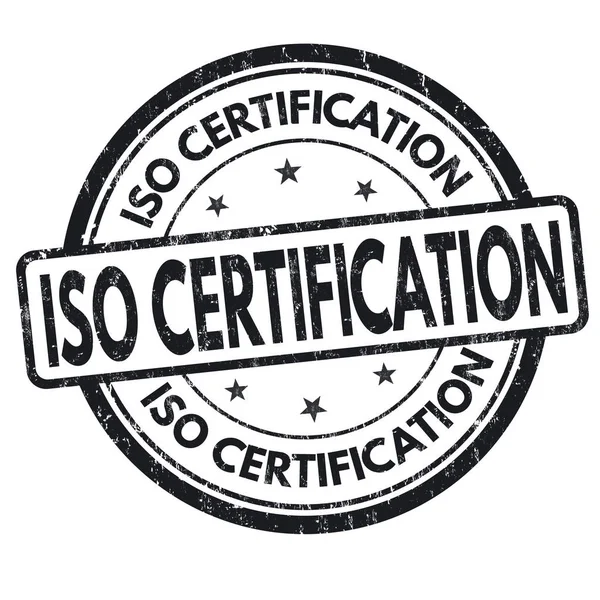 Firma o sello de certificación ISO — Archivo Imágenes Vectoriales