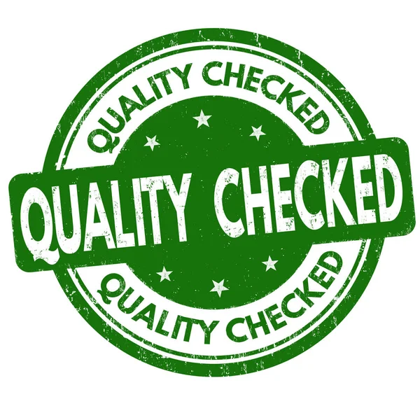 Quality checked sign or stamp — Stock Vector