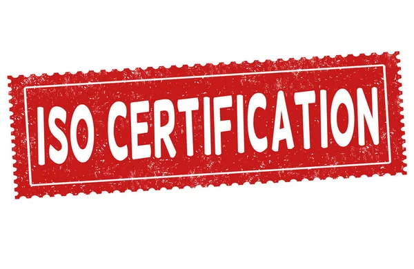 ISO certifikace podepsat nebo razítko — Stockový vektor