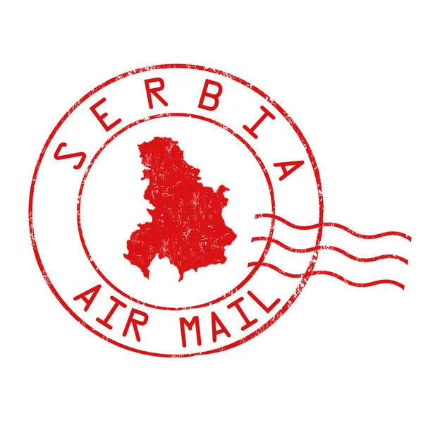 Serbia sello de oficina de correos — Archivo Imágenes Vectoriales