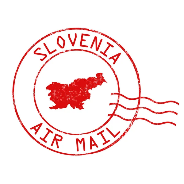 Eslovenia sello de oficina de correos — Archivo Imágenes Vectoriales