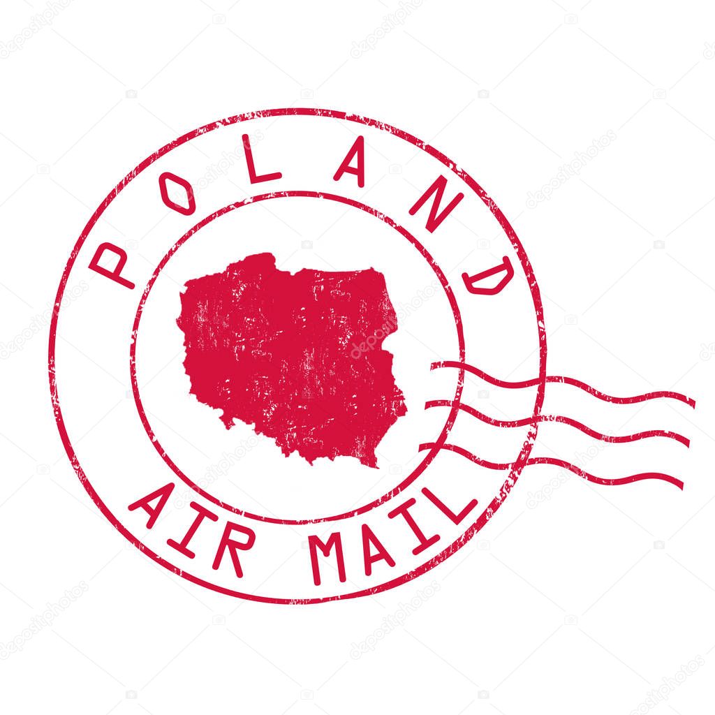 Poland post office stamp