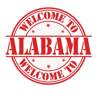 Alabama işareti veya damga için hoş geldiniz