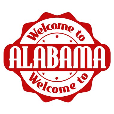 Alabama işareti veya damga için hoş geldiniz