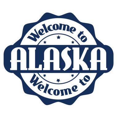 Alaska işareti veya damga için hoş geldiniz